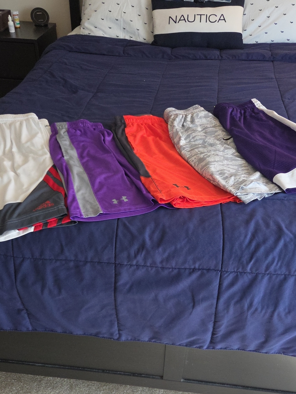 2 UA, 2 Nike, 1 Adidas 5 Pair Bundle